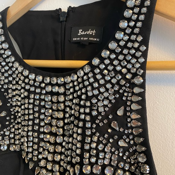 Bardot Jewelled Collar Midi Dress - Picture 2 of 5